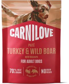 Carnilove Carnilove Dog Pouch Karma mokra dla psów Indyk i dzik z owocami dzikiej róży 300  g Suņu barība