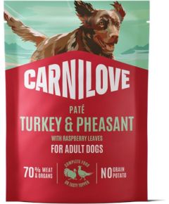 Carnilove Carnilove Dog Pouch Karma mokra dla psów Indyk i bażant z liśćmi maliny 300 g Suņu barība