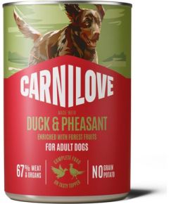 Carnilove Carnilove Dog Can Pat Karma mokra dla psów Kaczka i bażant z czarną porzeczką 400 g Suņu barība