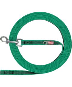 Trixie Smycz tropiąca, dla psa, gumowana, S–M: 15 m/15 mm, zielona Citas preces