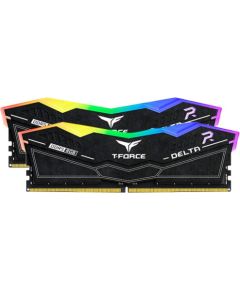 Team Group DDR5 32GB - 7800 - CL - 38 - Dual-Kit - DIMM - FF3D532G7800HC38DDC01, Delta RGB, XMP, black RAM Operatīvā atmiņa