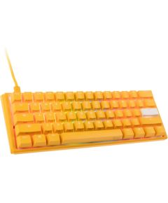Ducky One 3 Yellow Mini Gaming Tastatur RGB LED - MX-Clear US keyboard USB US English Klaviatūras