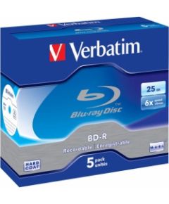 Matricas BD-R Verbatim 25 GB 6x Single Layer 5 Pack Jewel CD DVD Матричные Диски