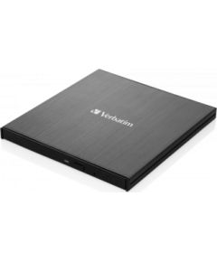 Ārējais CD/DVD rakstītājs Verbatim External Slimline USB-C Black Optiskās iekārtas