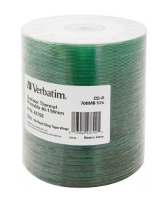 Matricas CD-R Verbatim 700MB 1x-52X No ID Thermal Printable 100 Pack Wrap Spindle CD DVD Матричные Диски
