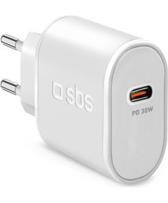 Lādētājs SBS USB-C 30W White Telefonu lādētāji 220v