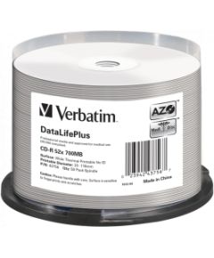 Matricas CD-R Verbatim 700MB 1x-52x DataLifePlus No ID 50 Pack Spindle CD DVD Матричные Диски