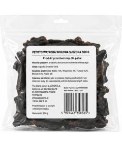 PETITTO Dried beef liver Mono - dog treat - 500g Suņu barība