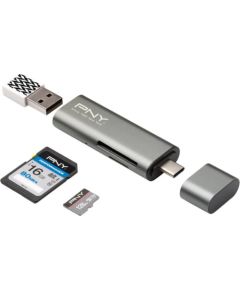 Pny Technologies Karšu lasītājs PNY USB C / USB A Adapter (R-TC-UA-3N1E01-RB) Jaunumi - Datori