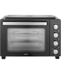 Table oven Sencor with 2 ceramic zones Mini cepeškrāsnis un virsmas