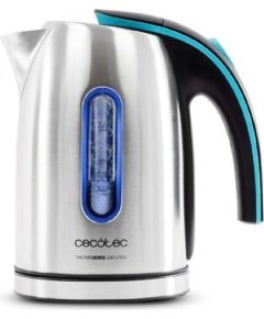 Cecotec Kettle ThermoSense 220 Steel Electric 1630 W 1.2 L Stainless Steel 360° rotational base Stainless Steel Tējkannas (elektriskās)