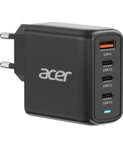 Acer 100W PD GaN Charger, 3 x USB C and 1 x USB A, EU Plug, 100W USB-C cable, Black, Retail Pack Jaunumi - Viedierices