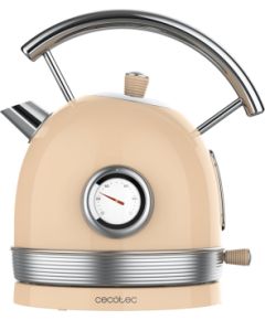 Cecotec Kettle ThermoSense 420 Vintage 2200 W Electric 1.8 L Stainless steel 360° rotational base Light Beige Tējkannas (elektriskās)