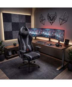 Krzesło biurowe Diablo Chairs Fotel gamingowy materiałowy czarny Diablo X-Horn 2.0 Burned Black Normal Новости, мебель, дом