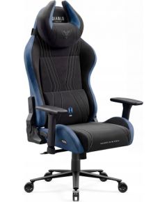 Krzesło biurowe Diablo Chairs Fotel gamingowy materiałowy czarno-niebieski Diablo X-Horn 2.0 Night Blue Normal Новости, мебель, дом