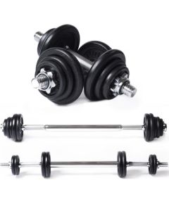 Tunturi Barbell/Dumbbell set, 20kg, Iron Svaru ripas un stieņi