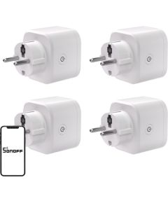 SONOFF S61s Matter External Plug via Wi-Fi, 4-Pack Viedās rozetes