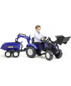 Falk Traktor na pedały New Holland + akcesoria niebieski Jaunumi, Bērnu preces