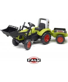 Falk Traktor na pedały Claas Arion 430 z łyżką i przyczepką 1040AM Zielony Jaunumi, Bērnu preces