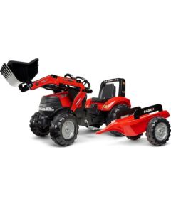Falk FALK Traktor Case na Pedały z Łyżką i Przyczepką Czerwony od 3 Lat Jaunumi, Bērnu preces