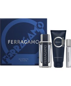 Salvatore Ferragamo Ferragamo for Men Dárková sada EDT 100 ml, sprchový gel a šampon 100 ml a miniaturka EDT 15 ml 100ml Парфюмерные наборы