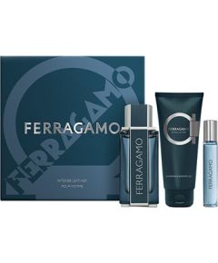 Salvatore Ferragamo Ferragamo Intense Leather Dárková sada EDP 100 ml, sprchový gel 100 ml a miniaturka EDP 15 ml 100ml Парфюмерные наборы