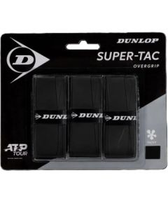 Tennis racket overgrip DUNLOP SUPER TAC 3pcs. black Teniss