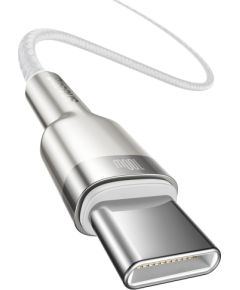 Baseus Cafule Metal Series Data Cable Datu kabelis USB-C - USB-C 100W 1m / balts Data USB kabeļi