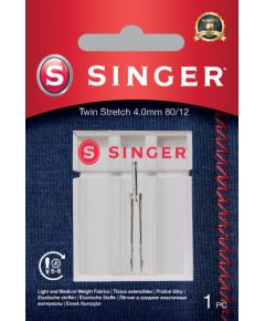 Singer Twin Stretch Needle, Decorative, 4.0 80/12 1PK Аксессуары для швейных машин