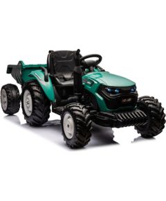 Lean Cars HC-306 Battery Operated Tractor With Trailer Dark Green 24V Jaunumi, Bērnu preces
