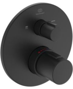 Ideal Standard vannas/dušas termostata Ceratherm T100 virsapmetuma daļa, matēta melna Iebūvējamie