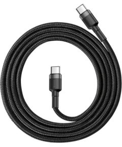 Baseus CATKLF-GG1 Cafule USB-C kabelis 60W 1m / pelēks/melns Data USB kabeļi