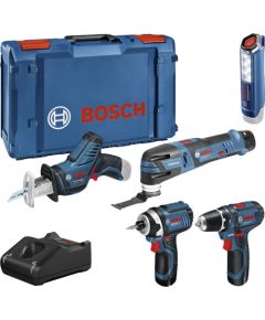 Bosch Powertools tool set 12Volt 5-piece, GOP + GSR + GDR + GSA + GLI (blue, 3x Li-ion battery 2.0Ah) Jaunumi -Dārzam