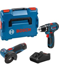 Bosch Powertools 12V professional set GSR 12V-15, GWS 12V-76 combo kit (blue, 2x Li-ion battery 2.0Ah, L-BOXX) Jaunumi -Dārzam