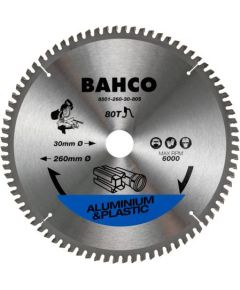 Griešanas disks Bahco 8501-260-30-80S; 260x30 mm; Z80 Zāģripas