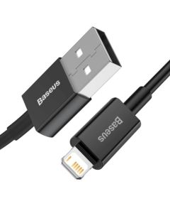 Baseus CALYS-C01 Superior Fast Charging Data Cable USB-Lightning Uzlādes un datu kabelis 2.4A 2m / melns Data USB kabeļi