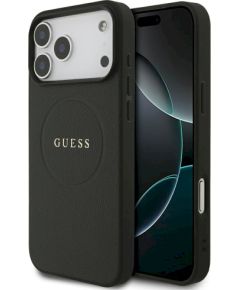 Guess Grained Ring MagSafe case Защитный чехол для iPhone 17 Pro Max / чёрный Чехлы - альтернативные