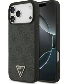 Guess Leather 4G Triangle Strass MagSafe Case Защитный чехол для iPhone 17 Pro Max / чёрный Чехлы - альтернативные