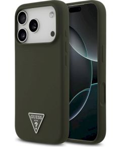 Guess Silicone Triangle Logo MagSafe Case Защитный чехол для iPhone 17 Pro / хаки Чехлы - альтернативные
