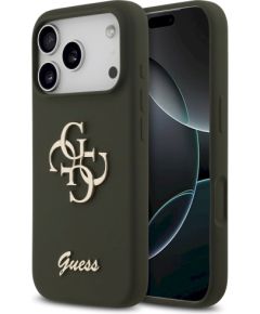 Guess Silicone Big 4G Script case Защитный чехол для iPhone 17 Pro / хаки Чехлы - альтернативные