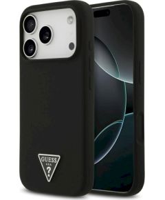 Case Guess Silicone Triangle Logo MagSafe Защитный чехол для iPhone 17 Pro / чёрный Чехлы - альтернативные
