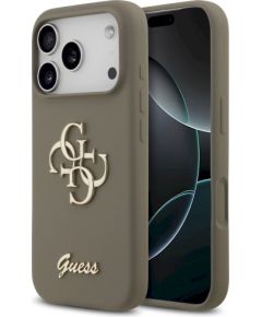 Guess Silicone Big 4G Script Case Защитный чехол для iPhone 17 Pro / коричневый Чехлы - альтернативные