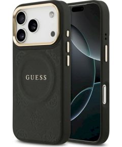Guess Peony Hot Stamp MagSafe Защитный чехол для iPhone 17 Pro / чёрный Чехлы - альтернативные