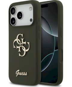 Guess Silicone Big 4G Script case Защитный чехол для iPhone 17 Pro Max / хаки Чехлы - альтернативные