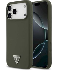 Case Guess Silicone Triangle Logo MagSafe Защитный чехол для iPhone 17 Pro Max / хаки Чехлы - альтернативные