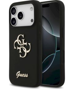 Guess Silicone Big 4G Script case Защитный чехол для iPhone 17 Pro / чёрный Чехлы - альтернативные