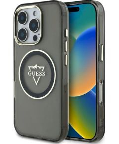 Case Guess IML Metal Mountain Logo MagSafe Защитный чехол для iPhone 16 Pro Max / чёрный Чехлы - альтернативные