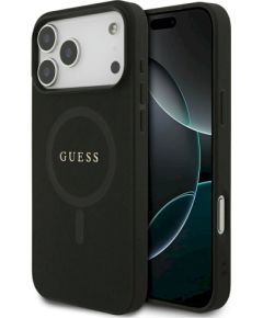 Guess Saffiano Classic Logo MagSafe Case Защитный чехол для iPhone 17 Pro Max / чёрный Чехлы - альтернативные