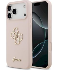 Guess Silicone Big 4G Script Case Защитный чехол для iPhone 17 Pro Max / розовый Чехлы - альтернативные