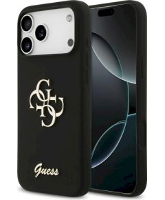 Guess Silicone Big 4G Script case Защитный чехол для iPhone 17 Pro Max / чёрный Чехлы - альтернативные